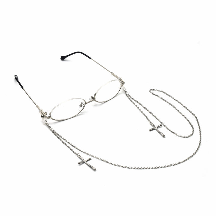 Eleganter Kreuz-Design Ketten-Brillenhalter Karnz