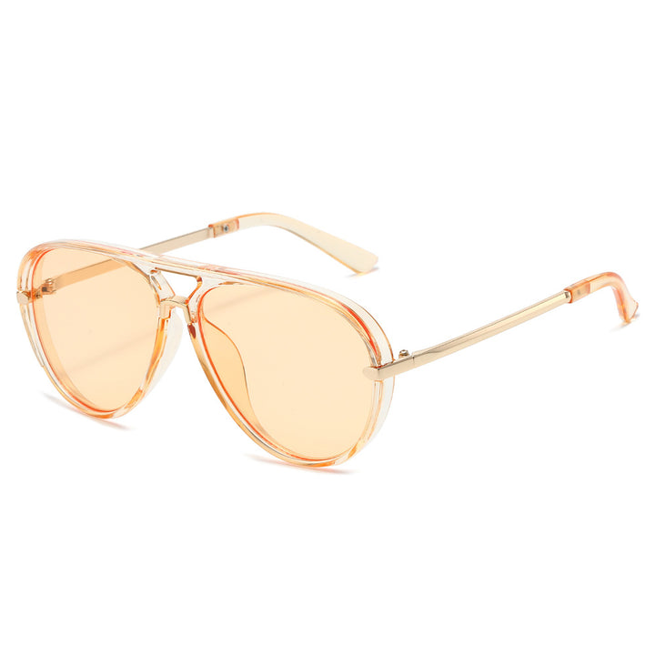 Elegante Aviator-Sonnenbrille mit goldenen Akzenten Karnz