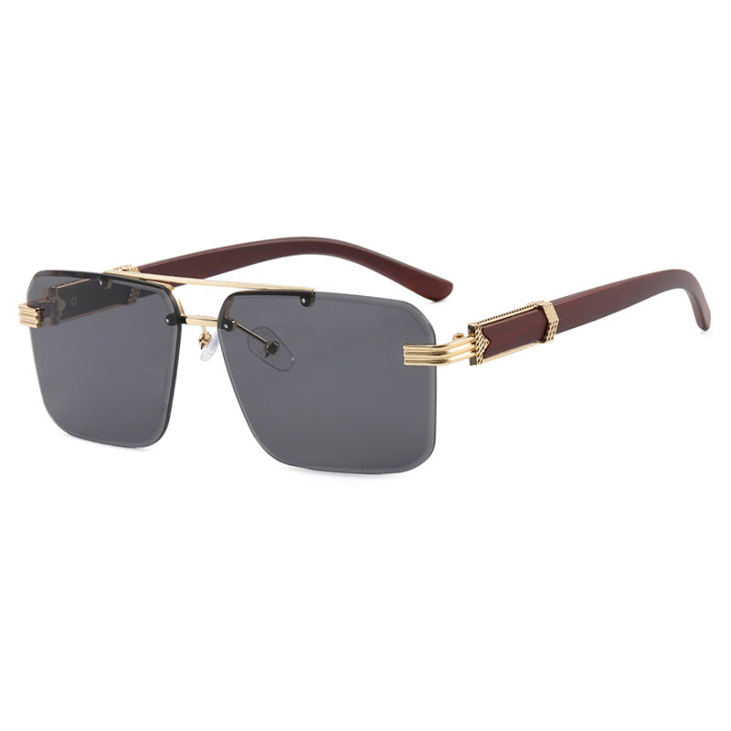 Damen geometrische Oversized-Sonnenbrille mit trendigem Design und luxuriösen Akzenten Karnz