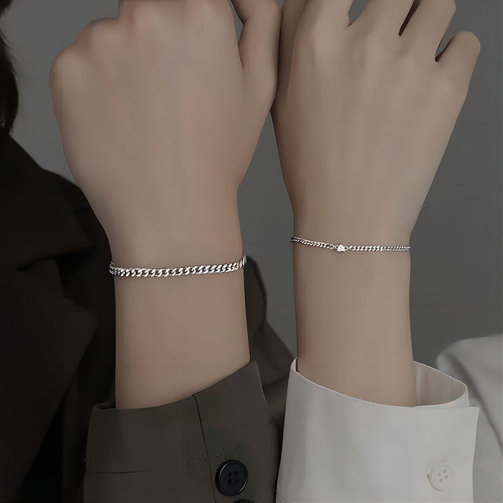 Zarte geflochtene Silberkette Armband Karnz