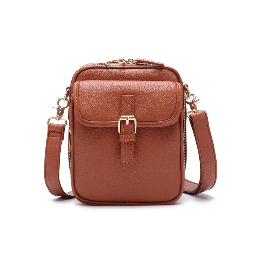Damen Crossbody-Handtasche aus hochwertigem Kunstleder mit verstellbarem Tragegurt Karnz