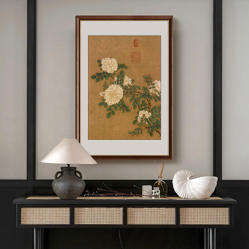 Elegante gerahmte Blumen Kunst