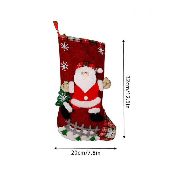 Lustiger Weihnachtsstrumpf mit Rentier-Motiv Karnz