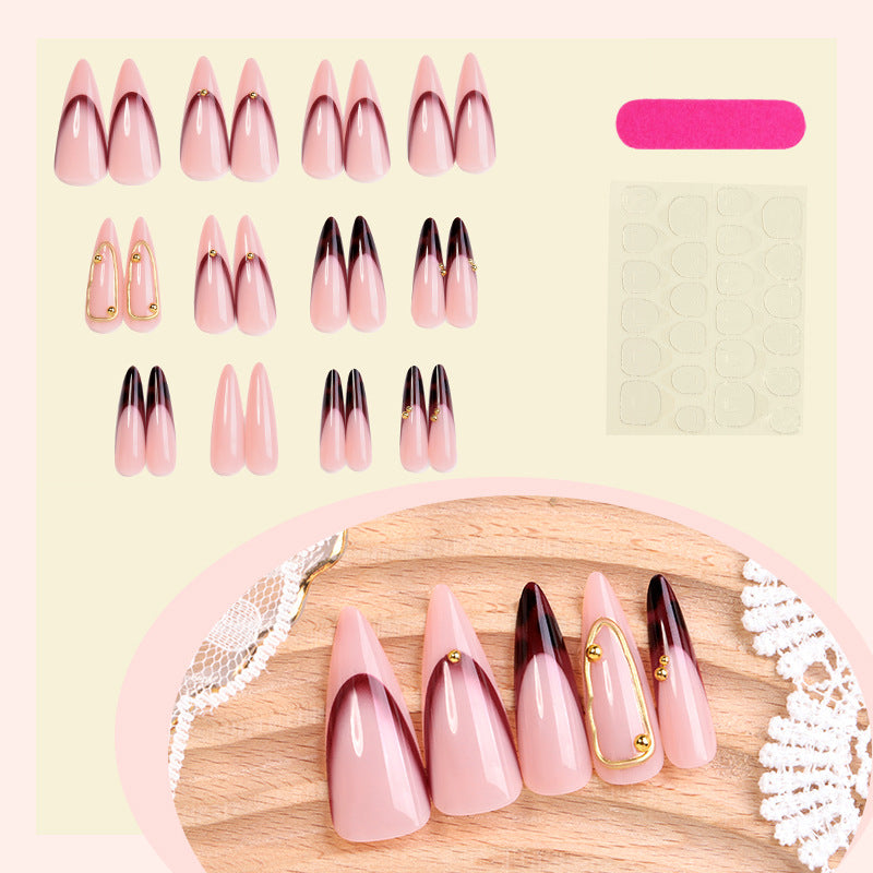 Elegante Sculpted Stiletto Press-On Nägel Karnz