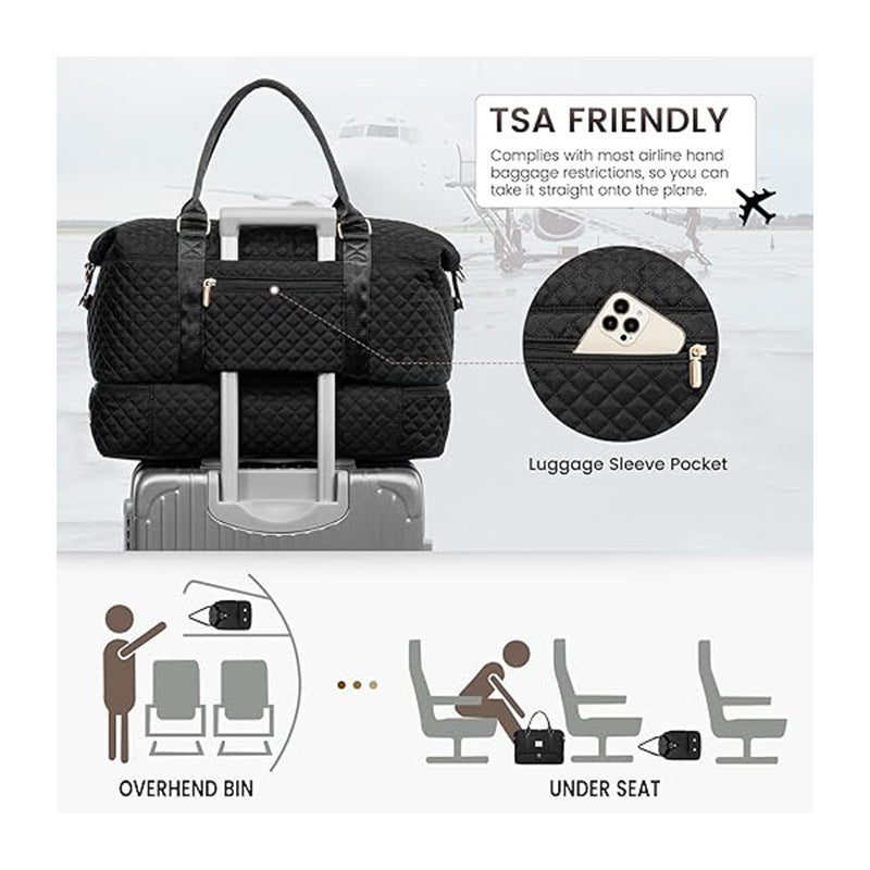 Gepolsterte Reisetasche mit Abnehmbarem Kosmetiktäschchen Karnz