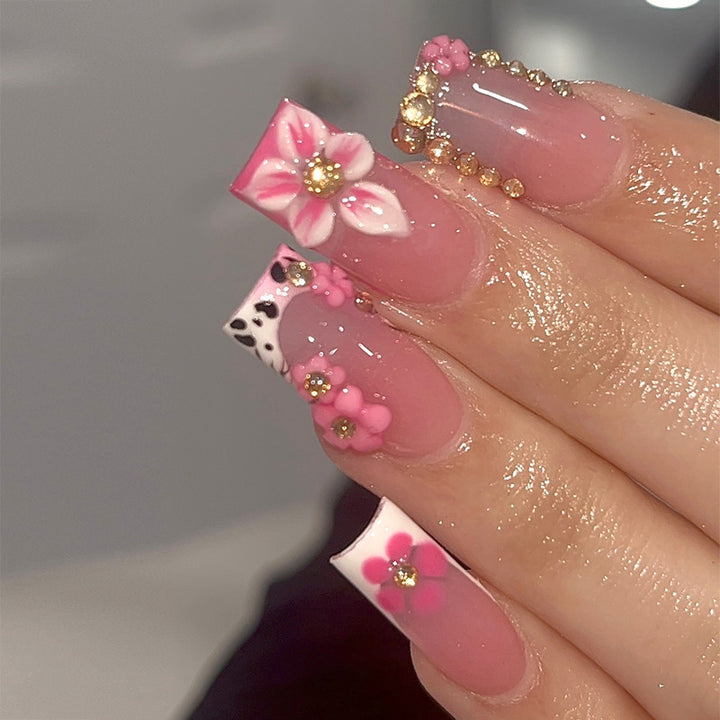 Künstlerisches Blumenpress-on Nageldesign Karnz 1789389515
