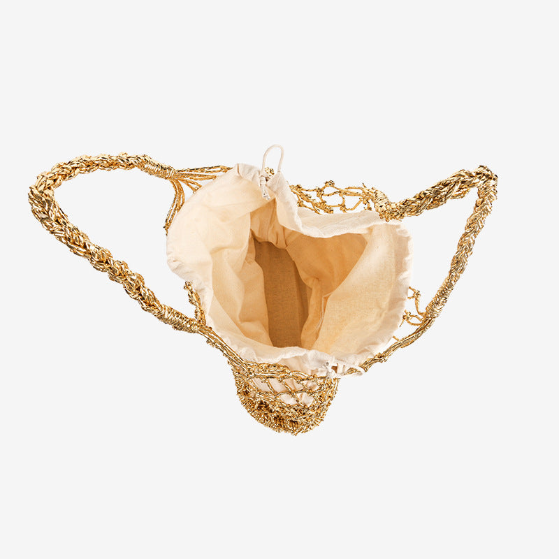 Damen stylische Netztasche mit Baumwollfutter Karnz