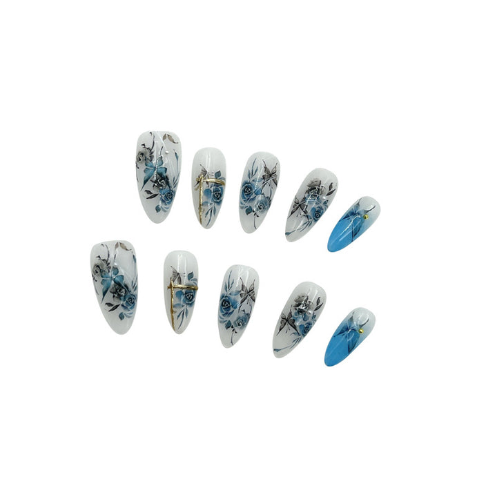Floral Artistisches Press-On Nagel Set