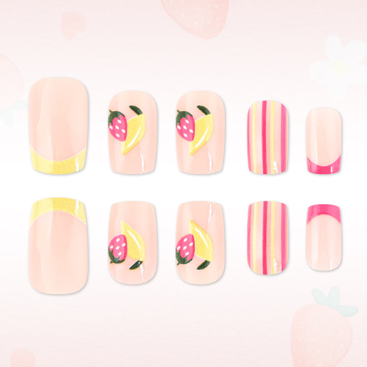 Künstlerisches von Früchten inspiriertes Gel-Nail-Art-Set Karnz