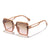 Damen oversized Sonnenbrille mit trendigem, transparentem Design Karnz