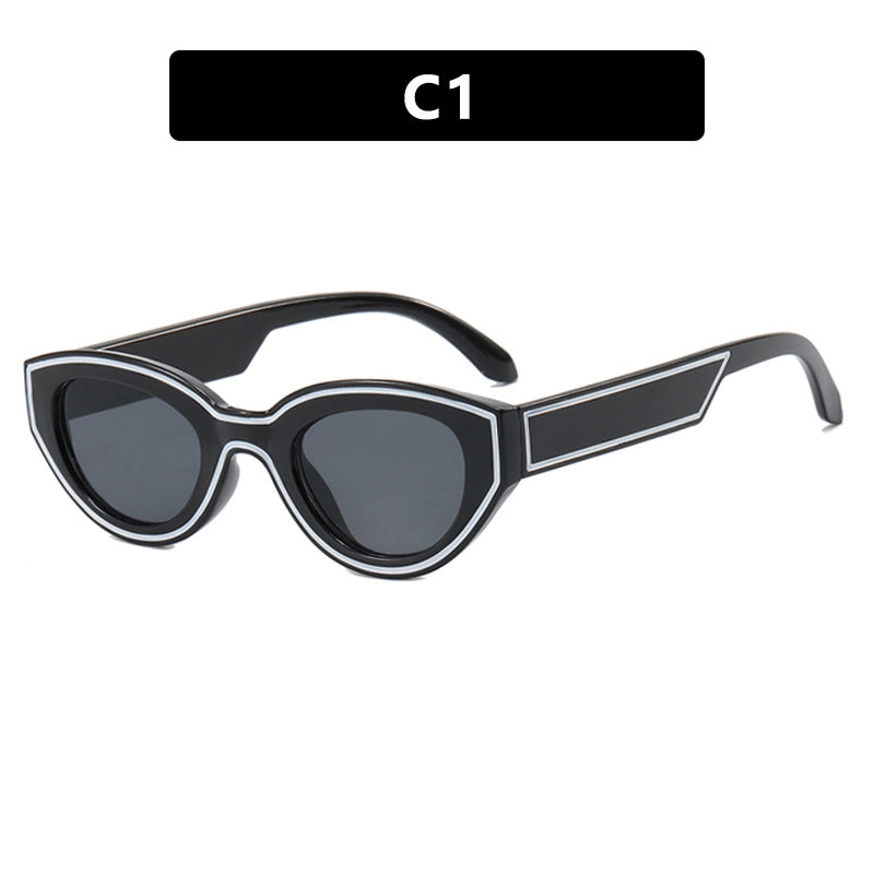 Damen Cat-Eye Sonnenbrille mit robustem transparenten Rahmen und schützendem UV-Filter Karnz