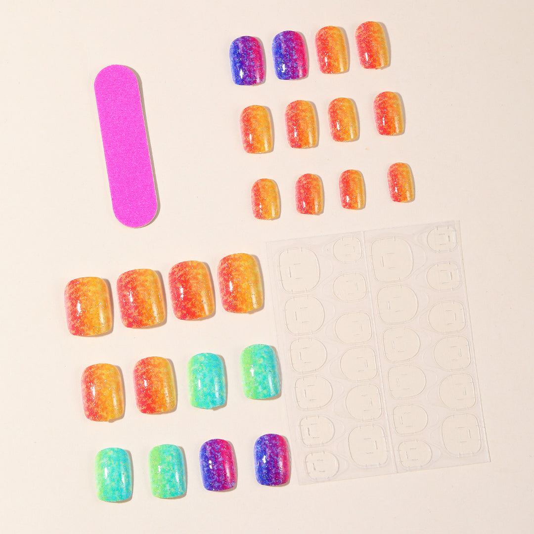 Funkelnder Gradient Glitzer Nagelkunst Erweiterungen Karnz