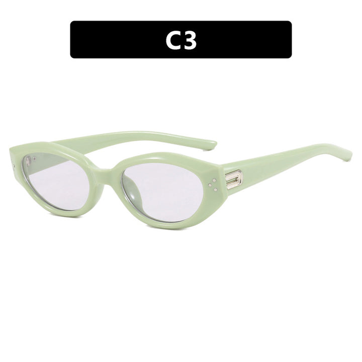 Damen Cat-Eye Sonnenbrille mit akzentuiertem Transparentrahmen und UV-Schutz Karnz