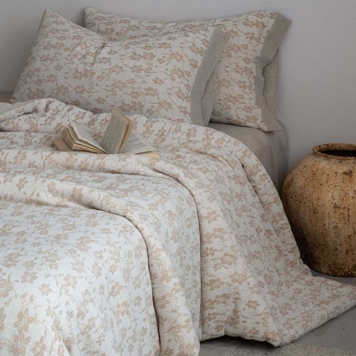 Luxuriös gesticktes Baumwoll-Quilt-Bettüberwurf-Set