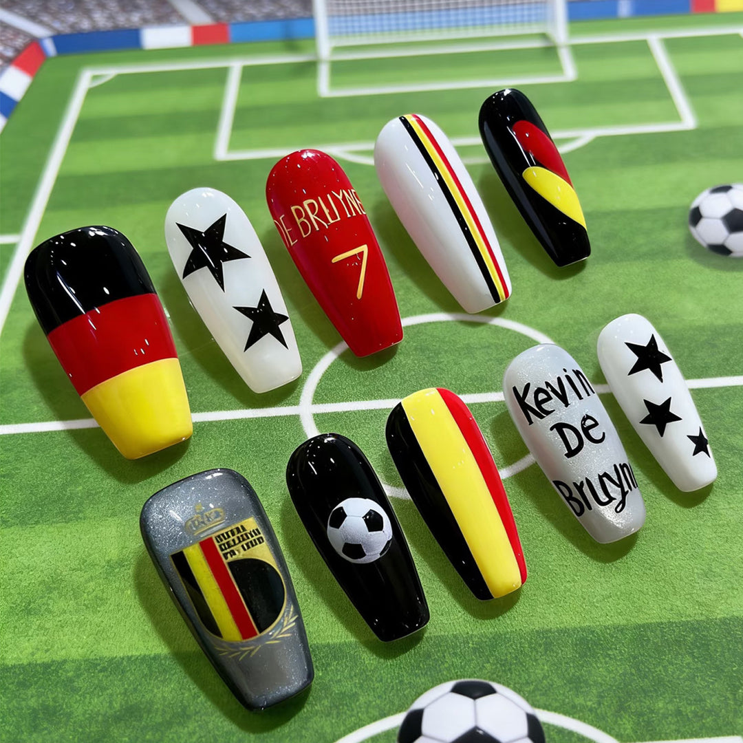 Sport-Themen Press-On Nail Art Karnz