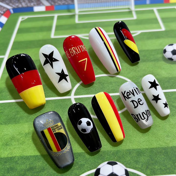 Sport-Themen Press-On Nail Art Karnz