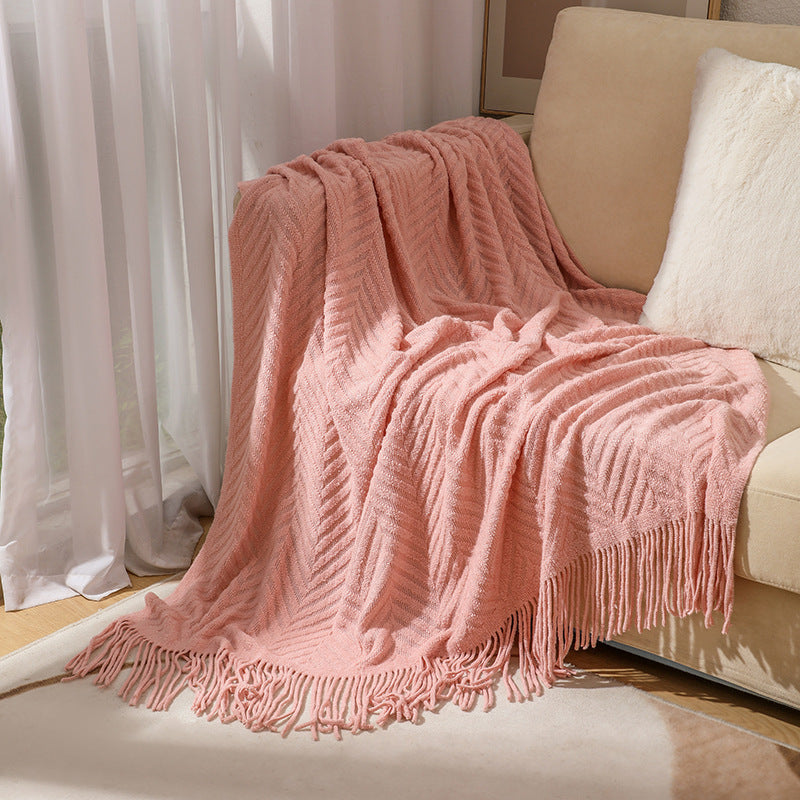 Gemütliche Strickdecke