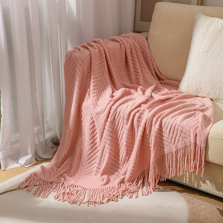 Gemütliche Strickdecke