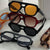 Damen geometrische Sonnenbrille mit raffiniertem Strukturdesign Karnz