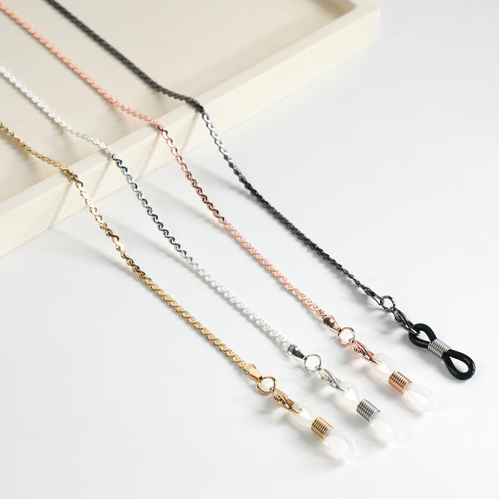 Stylische Metall Brillen Kette Karnz