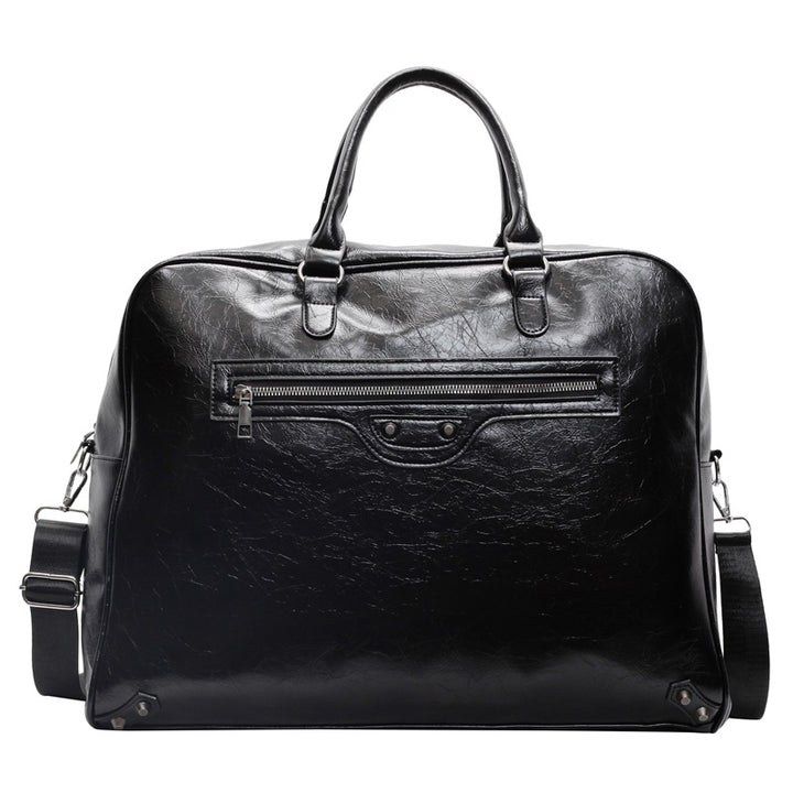 Luxuriöse vintage-inspirierte Leder-Duffle- Tasche Karnz