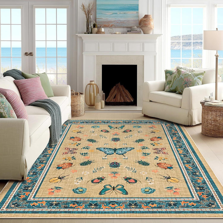 Dekorativer Floral-Design-Teppich Karnz