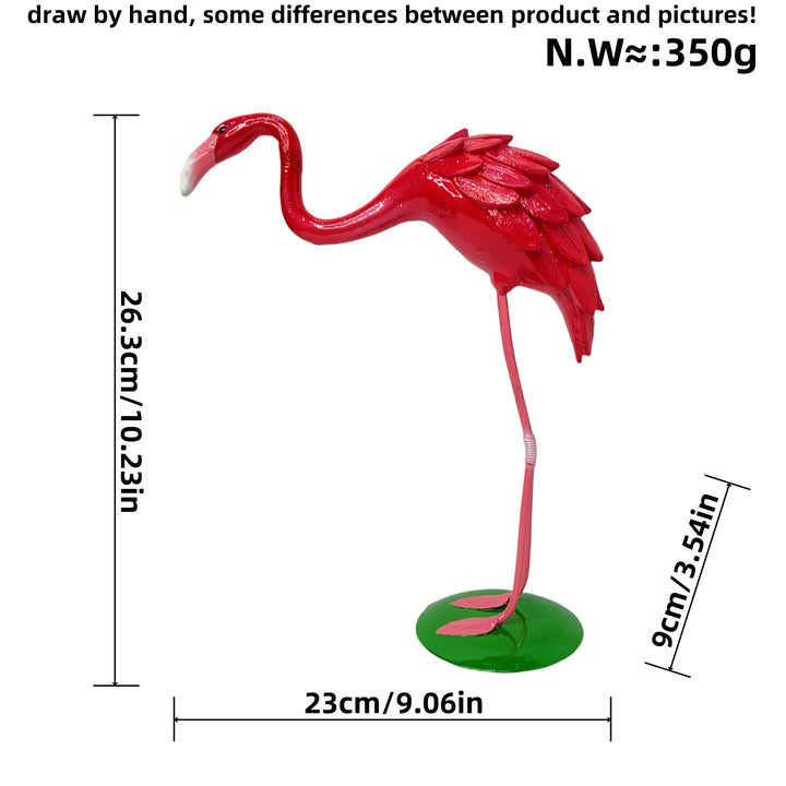 Künstlerisch gestaltete Flamingo Skulptur Karnz