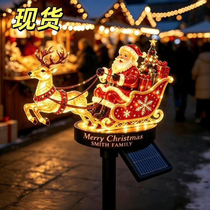 Weihnachtslichte Dekoration mit Santa und Rentier Karnz