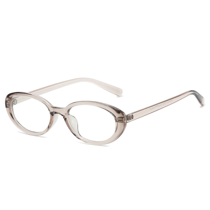 Retro-inspirierte Cat-Eye-Sonnenbrille mit transparenten Fassungen Karnz