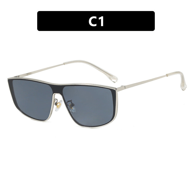 Damen elegante quadratische Sonnenbrille mit luxuriösem Metallrahmen Karnz
