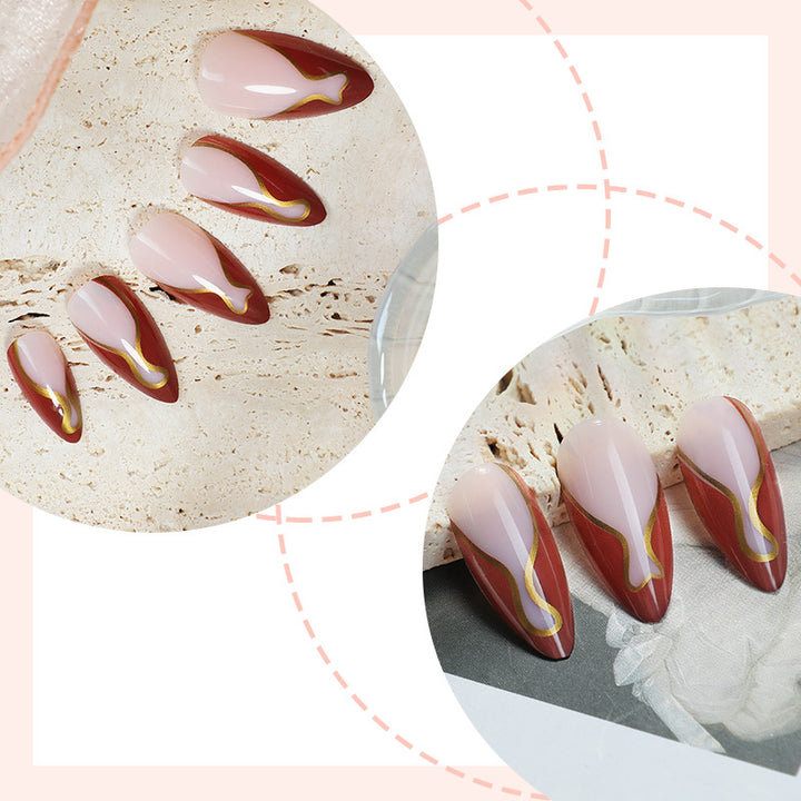 Künstlerisches Nageldesign-Set mit elegantem Schwirldesign Karnz