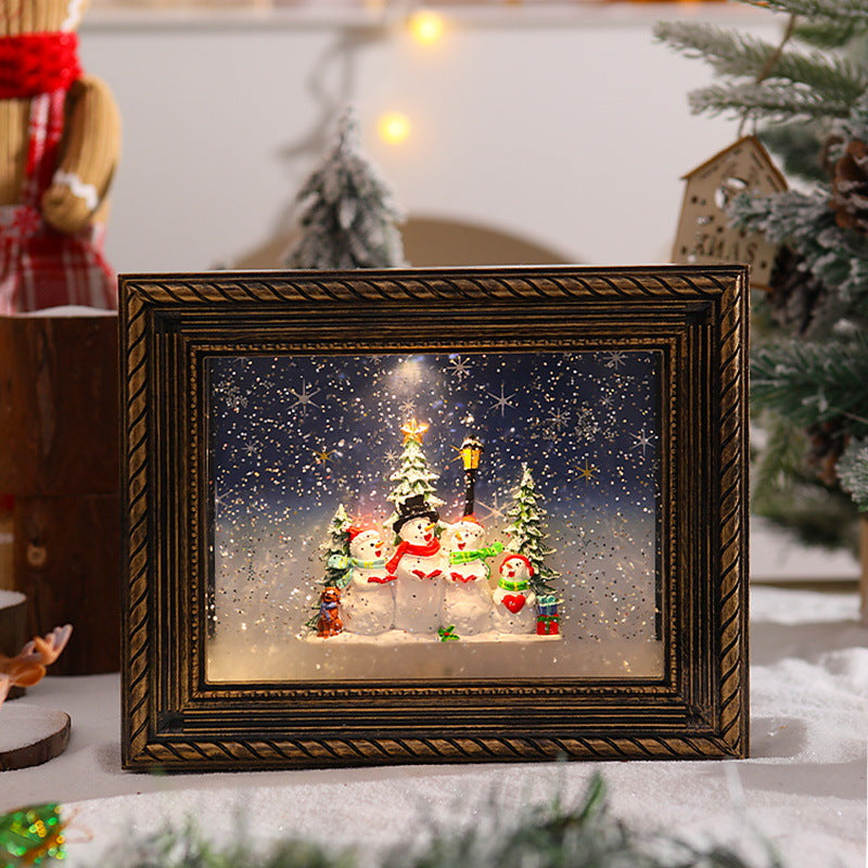 Dekoratives Weihnachtsmotiv mit Schneemännern Karnz
