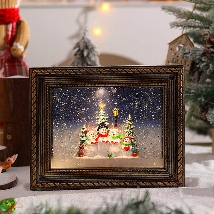 Dekoratives Weihnachtsmotiv mit Schneemännern Karnz