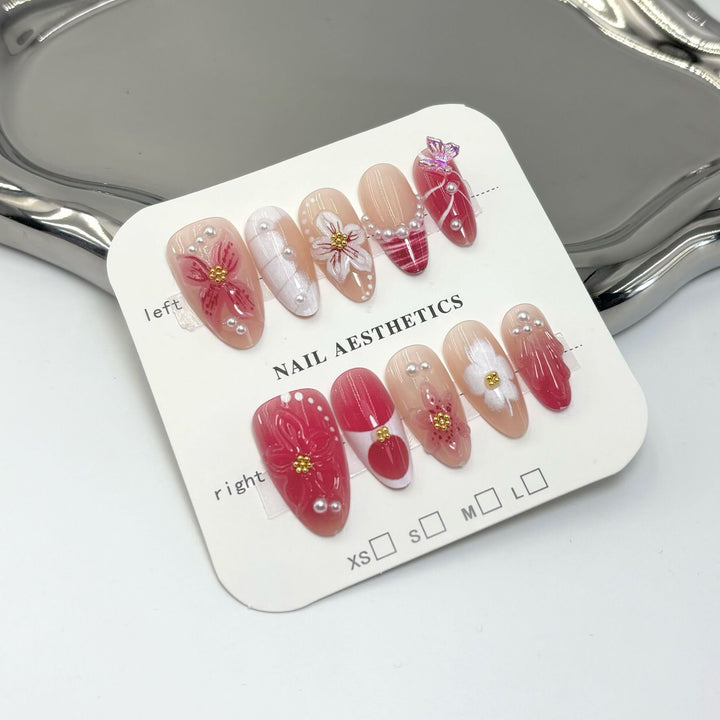 Professionelles Press-On-Nagelset mit trendigen Designs Karnz