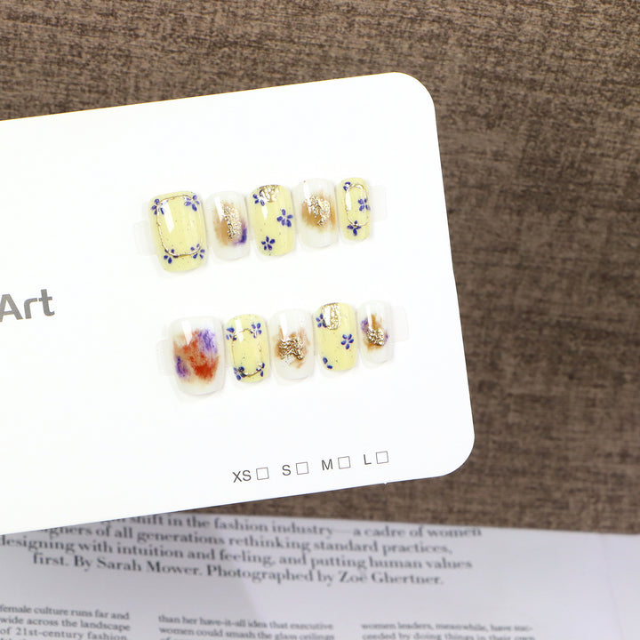 Floral Dekorative Press-On Nagelkunst Set Karnz