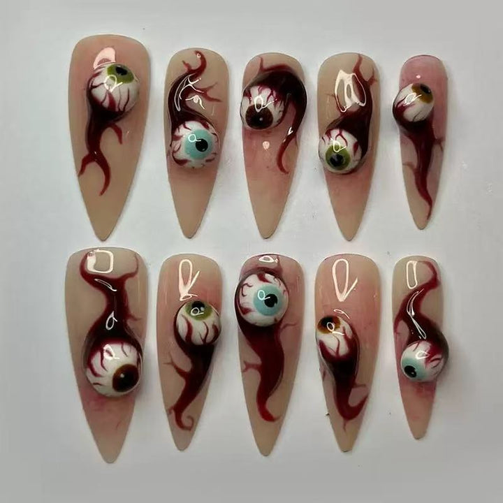 Künstlerisches Lebhaftes Design Press-On Nagelset Karnz