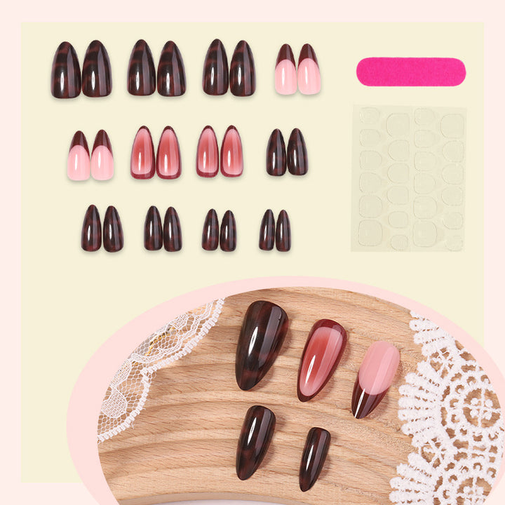 Premium Gradient Press-On Nail Set mit künstlerischem Finish Karnz