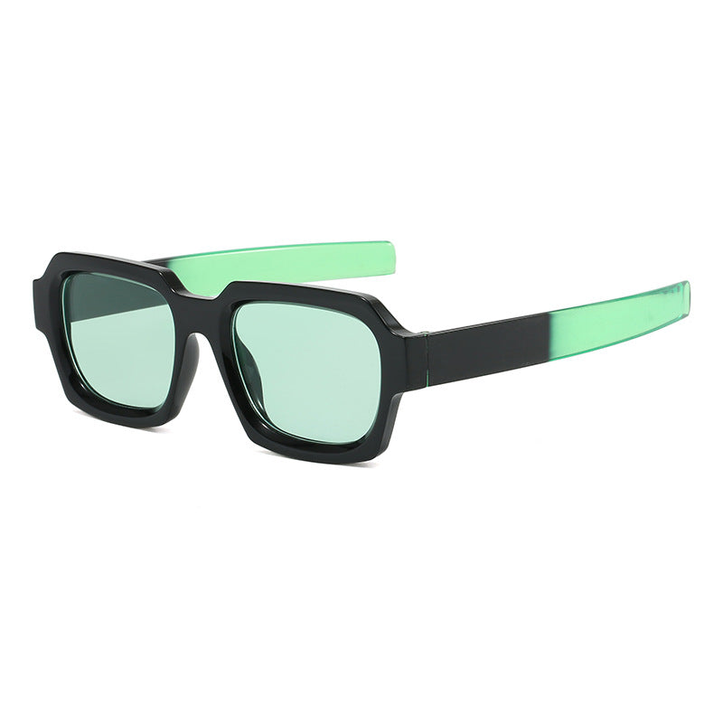 Damen modische stilvolle quadratische Sonnenbrille mit kontrastierendem Rahmen Karnz
