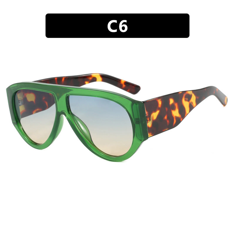 Damen modische Sonnenbrille im modernen Design mit breitem Rahmen Karnz