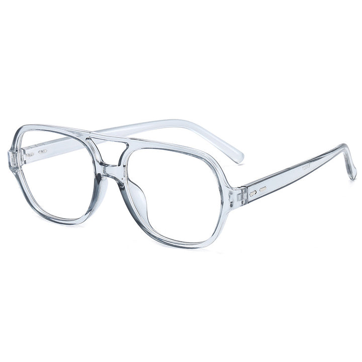 Damen quadratische Brille mit klarem Rahmen und modischem Design Karnz
