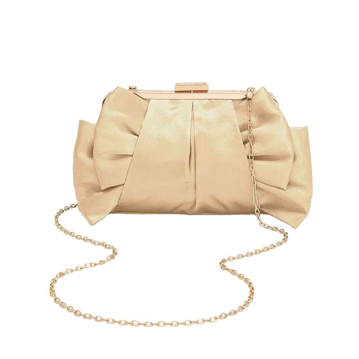 Satin Schleifen-Detail Clutch