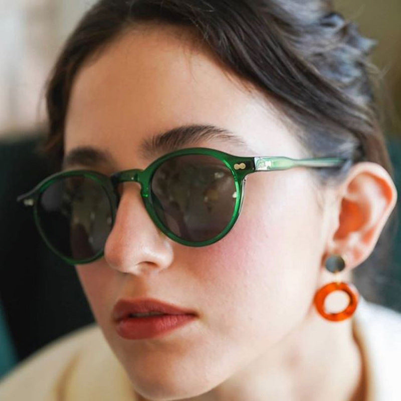 Damen modische runde Sonnenbrille Karnz