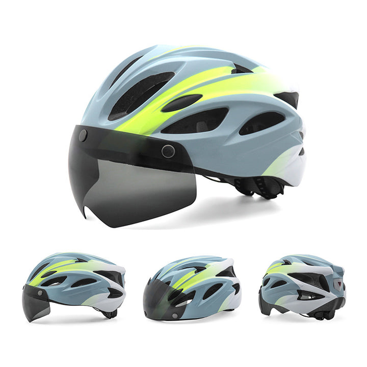 Aerodynamischer Fahrradhelm mit integriertem Visier Karnz