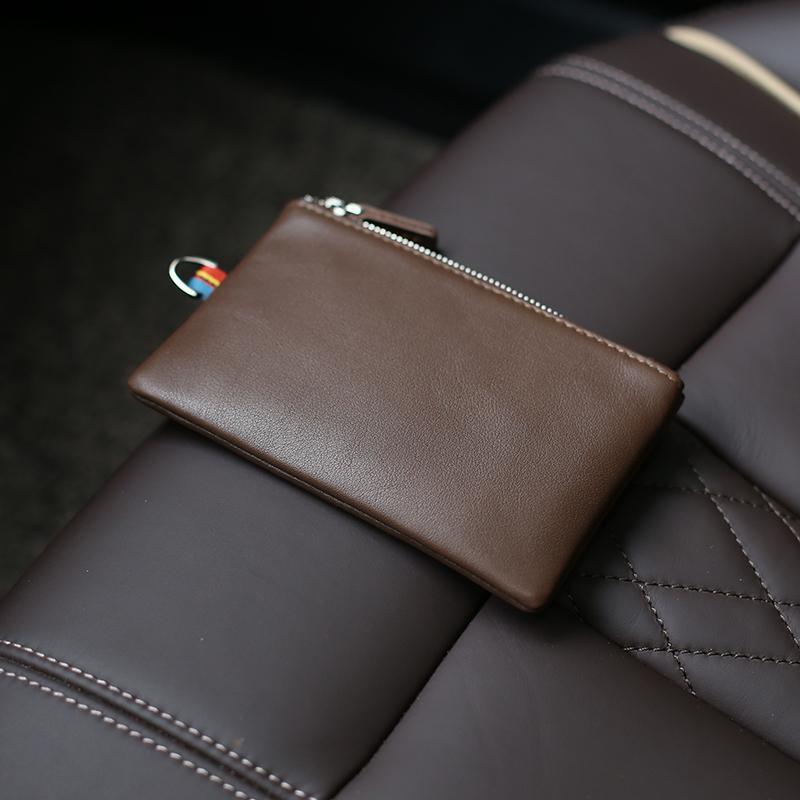 Reißverschluss Leder Kartenhalter Karnz