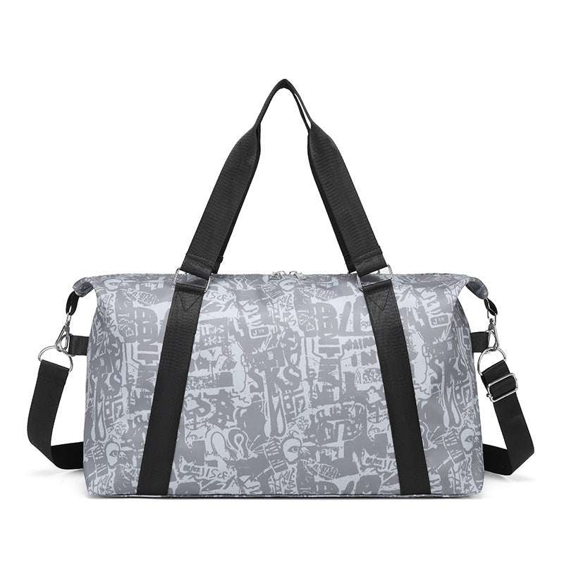 Grafisch gemusterte Sport-Duffel-Tasche Karnz