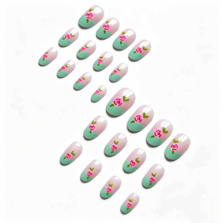 Künstlerisches floral Gel Nagelkunst