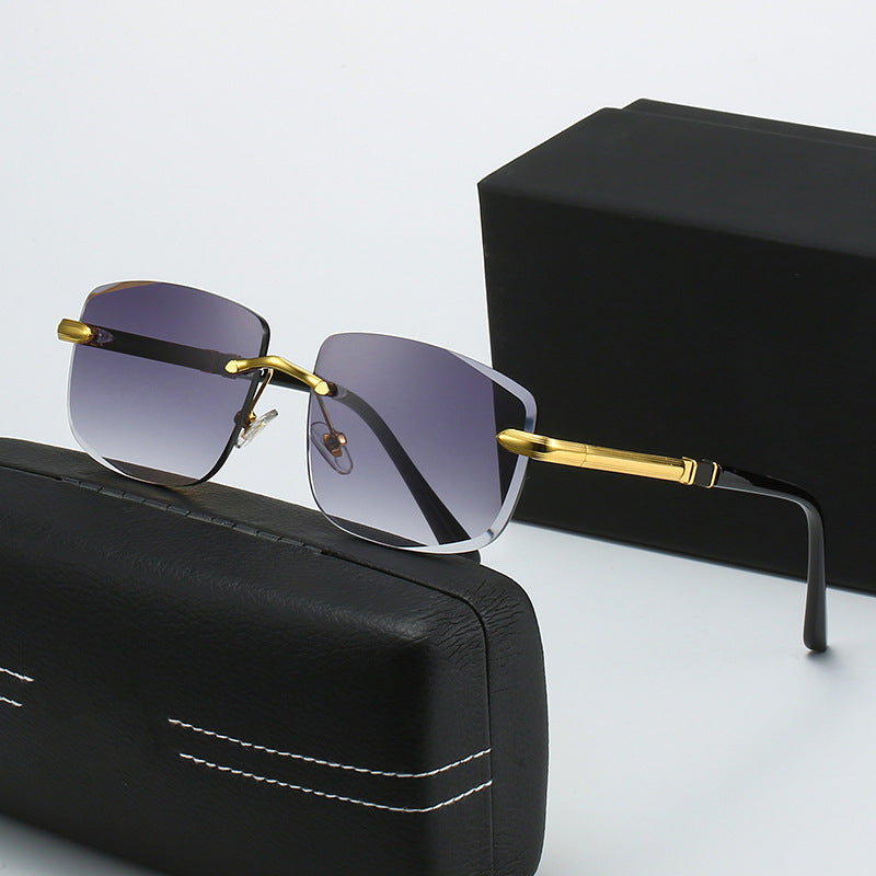 Damen quadratische Sonnenbrille mit stilvollen Kunststoff- und Metalldetails Karnz