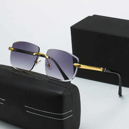 Damen quadratische Sonnenbrille mit stilvollen Kunststoff- und Metalldetails Karnz