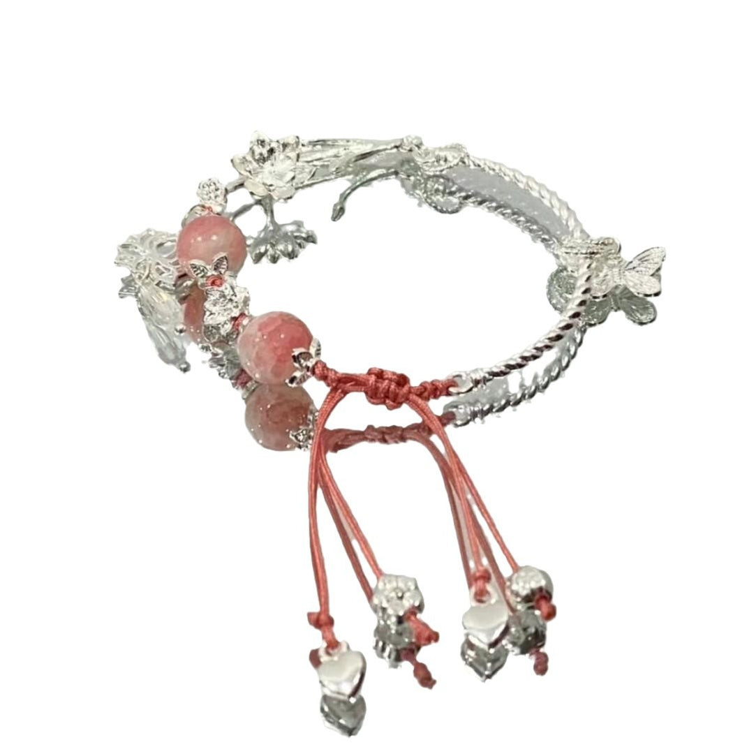 Verstellbares Edelstein Charm Armband Karnz