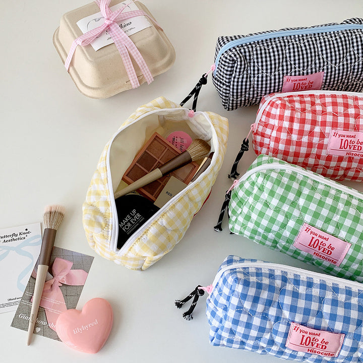 Gepatchtes Gingham Stiftetui Karnz